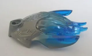 Bionicle Creature Head / Mask with Marbled Trans-Dark Blue Pattern