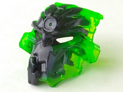 Bionicle Mask Umarak with Marbled Trans-Bright Green Pattern