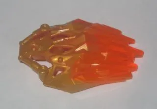 Bionicle Crystal Armor with Marbled Trans-Neon Orange Pattern