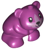 Hamster / Mouse, Friends Style with Black Eyes, Nose and Mouth and Metallic Pink Muzzle Pattern