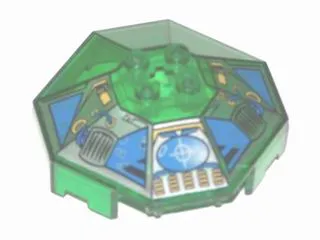 Windscreen 6 x 6 x 2 Octagonal Canopy with Axle Hole with Hydronauts Pattern