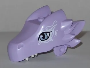 Dragon Head (Elves) Jaw Upper with Lavender Eyes and Swirls Pattern (Cyclo)