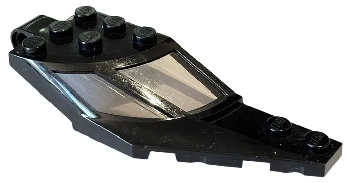 Windscreen 8 x 3 x 1 1/3 Half Right with Two Panes, Pin Hole and Trans-Brown Glass