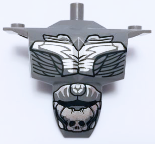 Large Figure Torso Armor Shoulder Studs with Steppenwolf Pattern