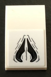 Slope, Curved 3 x 2 with Skeleton Nose Pattern (Sticker) - Set 76075