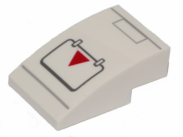 Slope, Curved 3 x 2 with SW A-wing Hull Plates and Red Triangle Pattern