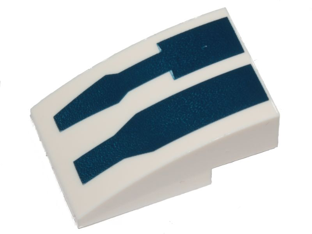 Slope, Curved 3 x 2 with SW R2-D2 Dark Blue Stripes Pattern