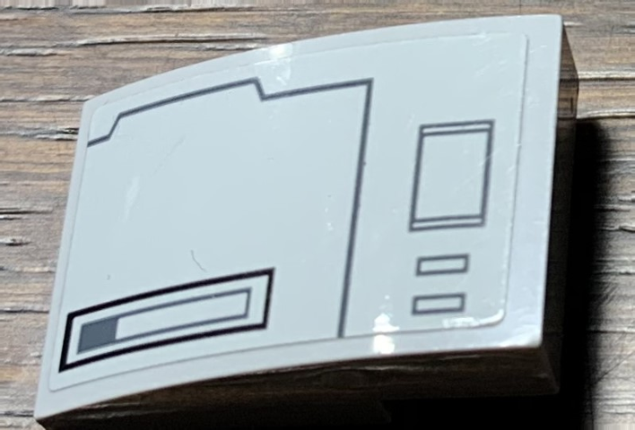 Slope, Curved 3 x 2 with SW TIE Striker Hull Plates Pattern Model Right Side (Sticker) - Set 75154