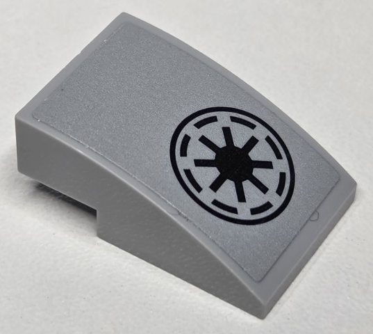 Slope, Curved 3 x 2 with Black SW Galactic Republic Logo Pattern (Sticker) - Set 75360