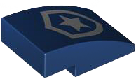 Slope, Curved 3 x 2 with Silver Police Star Badge Logo Pattern