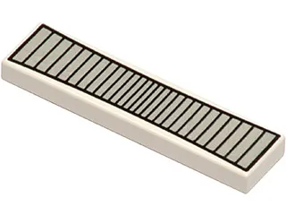 Tile 1 x 4 with Radar Pattern