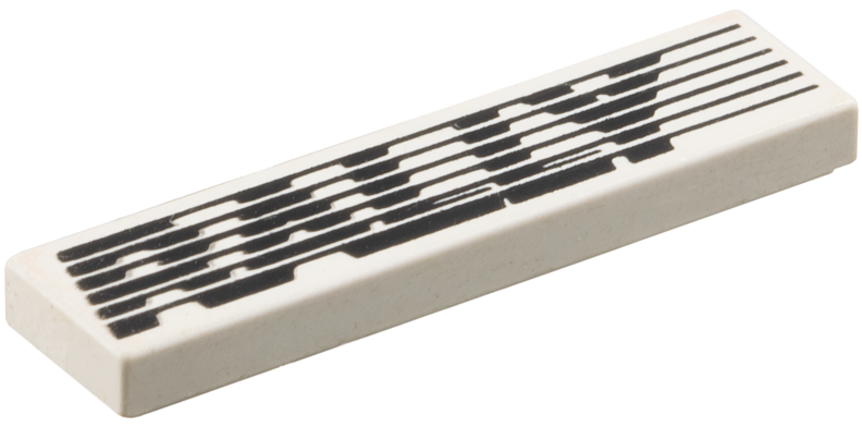 Tile 1 x 4 with 'RALLY' and Streaks Pattern