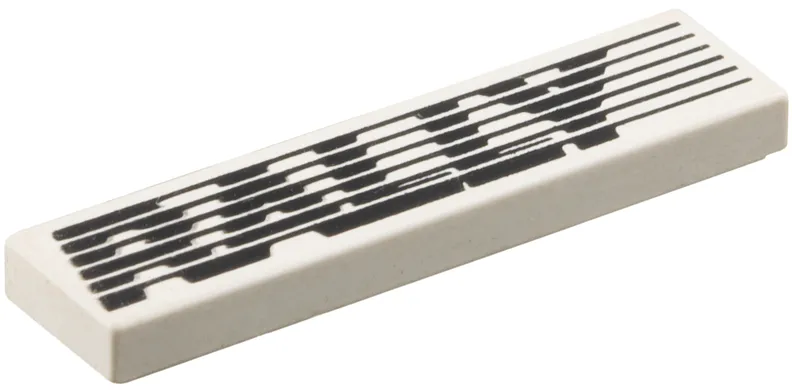 Tile 1 x 4 with 'RALLY' and Streaks Pattern