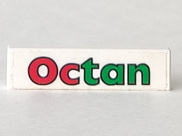 Tile 1 x 4 with 'Octan' Pattern (Sticker) - Sets 6397 / 6472 / 6663