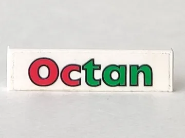 Tile 1 x 4 with 'Octan' Pattern (Sticker) - Sets 6397 / 6472 / 6663