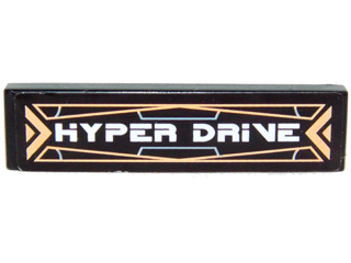 Tile 1 x 4 with Hyper Drive Pattern (Sticker) - Set 4504