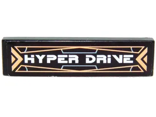 Tile 1 x 4 with Hyper Drive Pattern (Sticker) - Set 4504