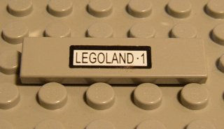 Tile 1 x 4 with 'Legoland-1' Pattern (Sticker) - Set 3442