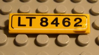 Tile 1 x 4 with 'LT 8462' Pattern (Sticker) - Set 8462