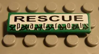 Tile 1 x 4 with 'RESCUE patrol' Pattern (Sticker) - Set 8255
