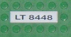 Tile 1 x 4 with 'LT 8448' Pattern (Sticker) - Set 8448