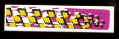 Tile 1 x 4 with Racers Pattern Model Right Side (Sticker) - Set 8131