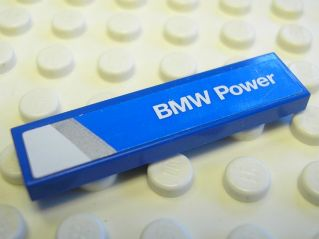 Tile 1 x 4 with 'BMW Power' Pattern Model Right Side (Sticker) - Set 8374
