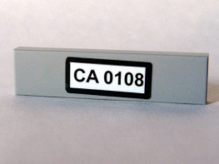 Tile 1 x 4 with 'CA 0108' Pattern (Sticker) - Set 10184