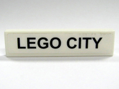 Tile 1 x 4 with 'LEGO CITY' Pattern (Sticker) - Set 7997