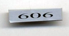 Tile 1 x 4 with '606' Pattern (Sticker) - Set 10022/10025