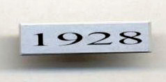 Tile 1 x 4 with '1928' Pattern (Sticker) - Set 10022/10025