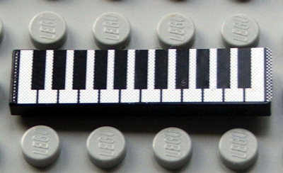 Tile 1 x 4 with Keyboard Pattern (Sticker) - Set 5942