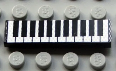 Tile 1 x 4 with Keyboard Pattern (Sticker) - Set 5942