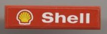 Tile 1 x 4 with Shell Logo and White 'Shell' Pattern (Sticker) - Set 1253-1
