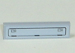 Tile 1 x 4 with Service Door with Two Handles Pattern (Sticker)