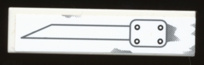 Tile 1 x 4 with A-wing Pattern Model Right Side (Sticker) - Set 6207