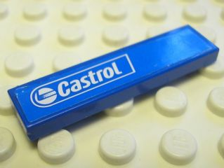 Tile 1 x 4 with 'Castrol' Pattern Model Left Side (Sticker) - Set 8374