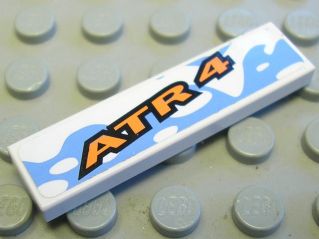 Tile 1 x 4 with 'ATR 4' Pattern (Sticker) - Set 8657