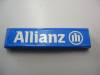 Tile 1 x 4 with White Allianz Logo Pattern (Sticker) - Set 8461