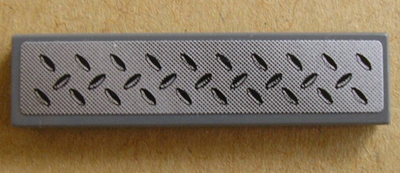 Tile 1 x 4 with Tread Plate Pattern (Sticker) - Set 8134