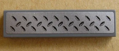 Tile 1 x 4 with Tread Plate Pattern (Sticker) - Set 8134