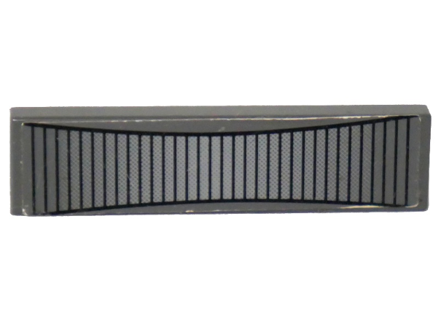 Tile 1 x 4 with Radar on Dark Bluish Gray Background Pattern (Sticker) - Set 7899