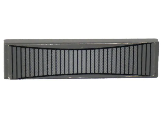 Tile 1 x 4 with Radar on Dark Bluish Gray Background Pattern (Sticker) - Set 7899