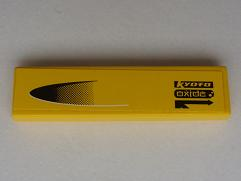 Tile 1 x 4 with 'Kyoto Oxide' and Intake Pattern Model Right Side (Sticker) - Set 8666