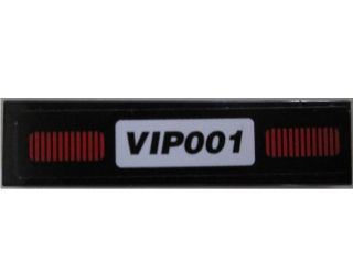 Tile 1 x 4 with 'VIP001' Pattern (Sticker) - Set 8495