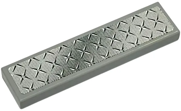 Tile 1 x 4 with Silver Tread Plate Wide, Fade Pattern (Sticker) - Set 8199