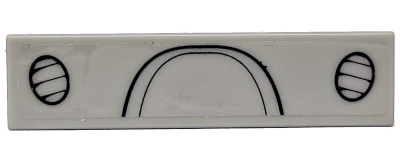 Tile 1 x 4 with Dashboard and Speakers Pattern (Sticker) - Set 4431