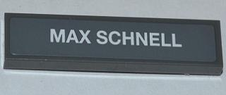 Tile 1 x 4 with 'MAX SCHNELL' Pattern (Sticker) - Set 9485