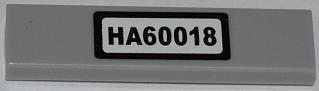 Tile 1 x 4 with Black 'HA60018' on White Background Pattern (Sticker) - Set 60018