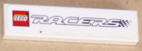 Tile 1 x 4 with LEGO Racers Logo Pattern (Sticker) - Sets 8130 / 8655